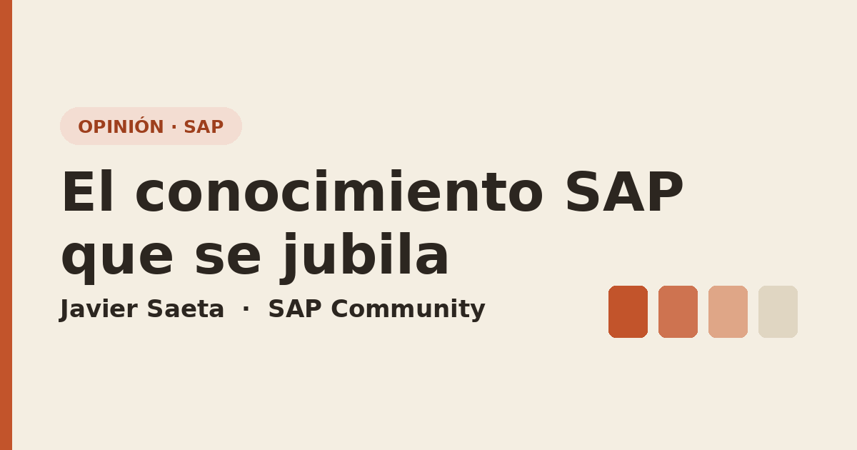 El conocimiento SAP que se jubila con sus consultores